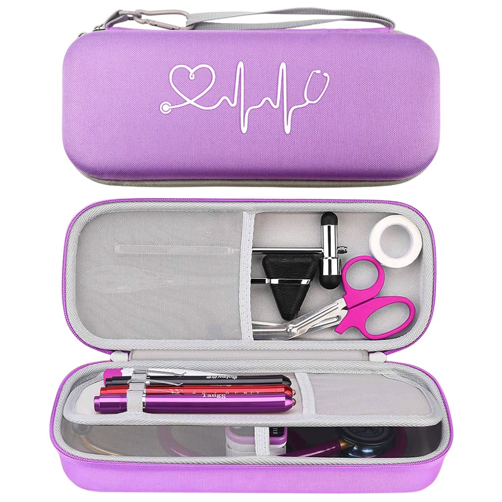 ZORBES Stethoscope Case Protable Stethoscope Bag, Shockproof Protective Stethoscope Case for Littmann/Omron/ADC/Dixie EMS Stethoscope, with Extra Mesh Pockets for Small Accessories (Bag Only) ZORBES Stethoscope Case Protable Stethoscope Bag, Shockproof Protective Stethoscope Case for Littmann/Omron/ADC/Dixie EMS Stethoscope, with Extra Mesh Pockets for Small Accessories (Bag Only)